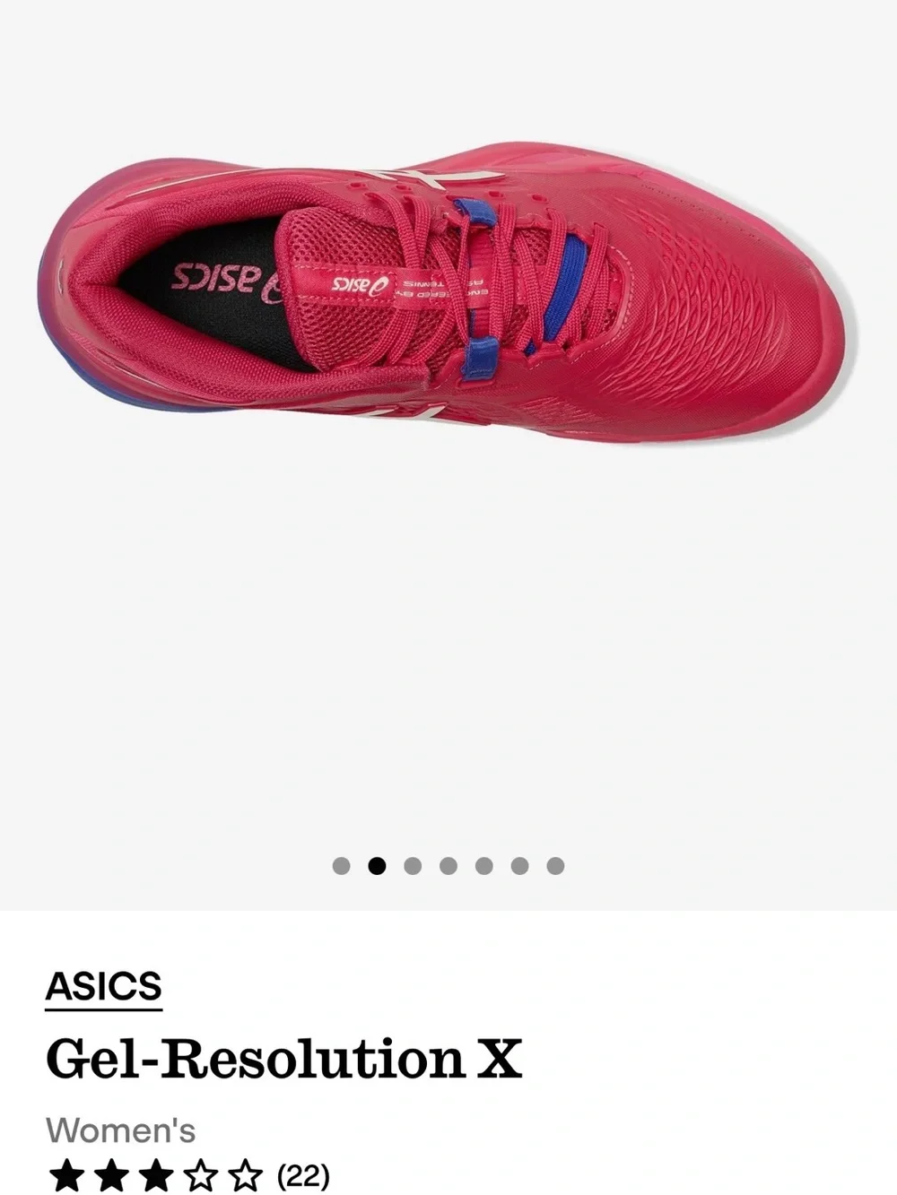 ASICS Gel-Resolution X Women's Tennis Shoes - Hot Pink with Blue Accents